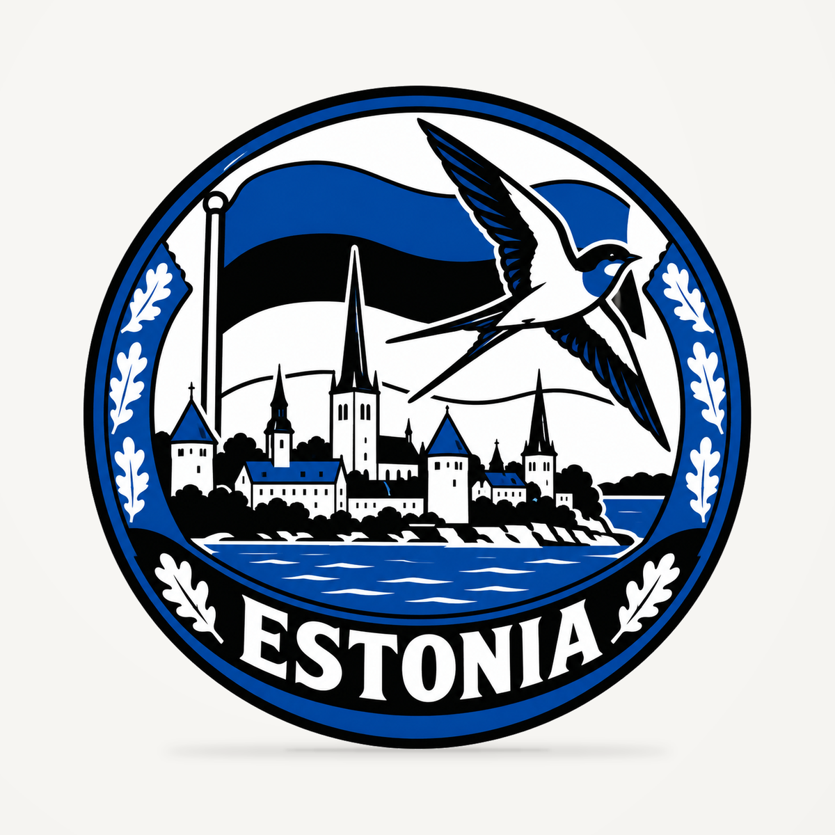 Estonia 3D-printed country seal — front view