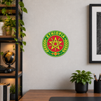 Ethiopia 3D-printed country seal — wall display at approximately 9.5 inches diameter
