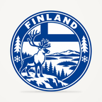 Finland 3D-printed country seal — front view