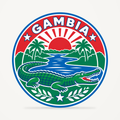 Front view of the Gambia 3D-printed country seal