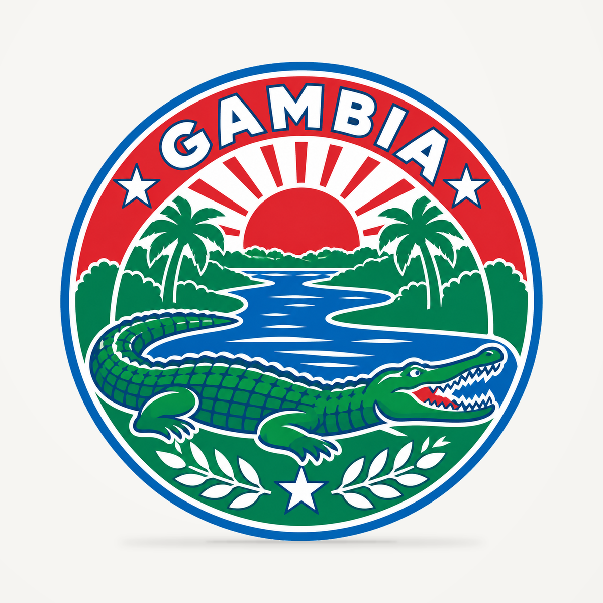 Front view of the Gambia 3D-printed country seal