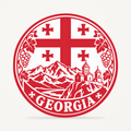 Georgia 3D-printed country seal — front view