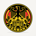 Germany 3D-printed country seal — front view