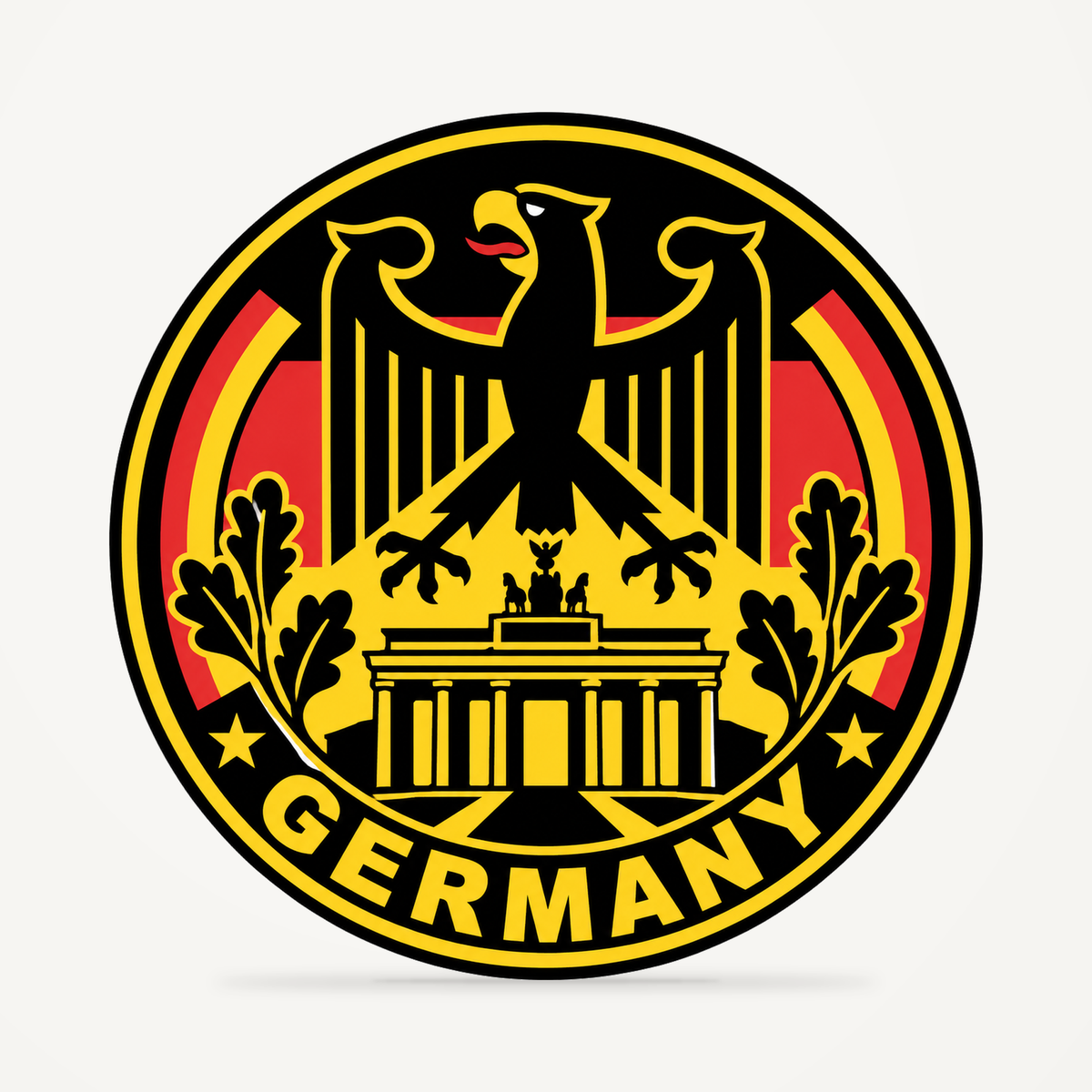 Germany 3D-printed country seal — front view