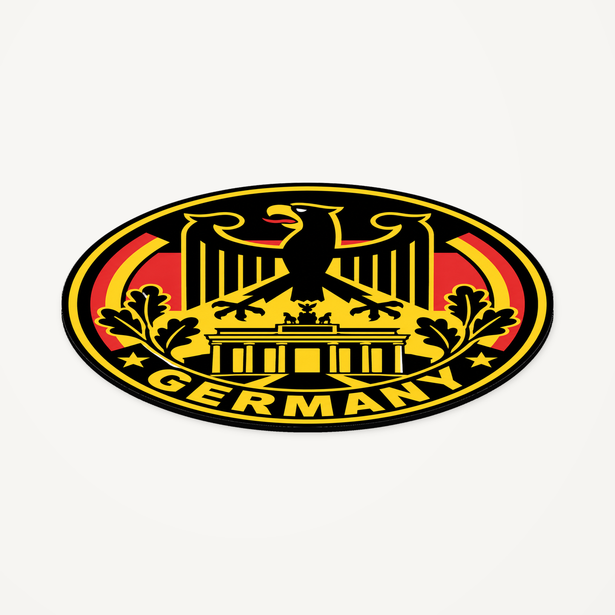Germany 3D-printed country seal — angled view showing thin profile
