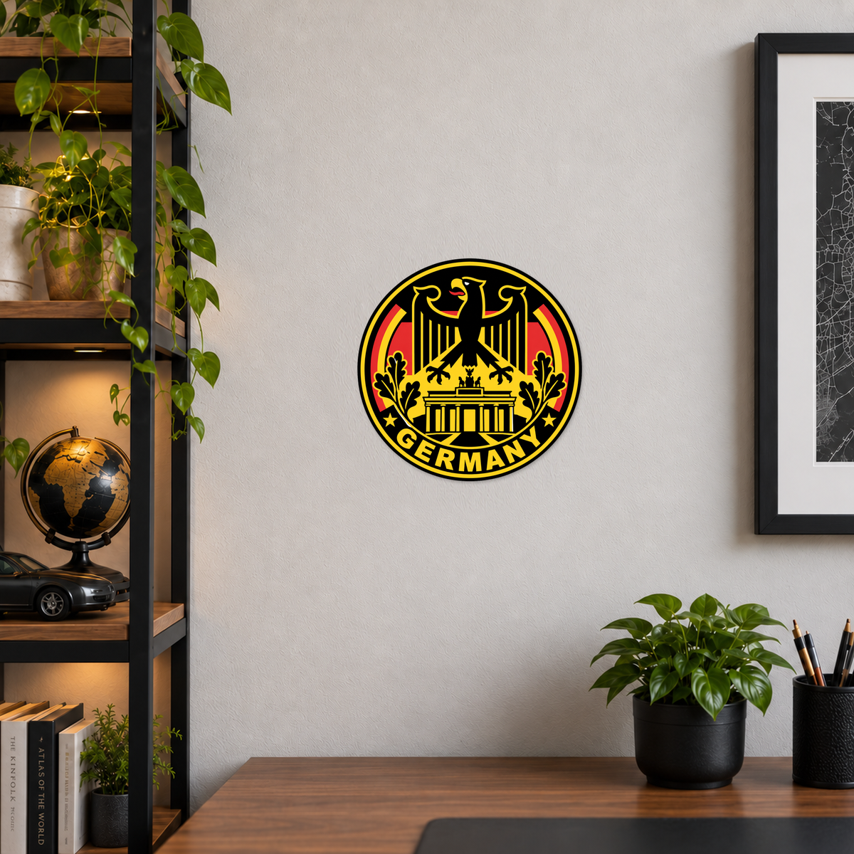 Germany 3D-printed country seal — wall display at approximately 9.5 inches diameter