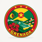 Grenada 3D-printed country seal — front view