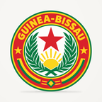 Front view of the Guinea-Bissau 3D-printed country seal