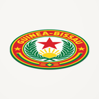 Angled view showing the thin profile of the Guinea-Bissau 3D-printed country seal