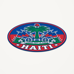 Haiti 3D-printed country seal — angled view showing thin profile