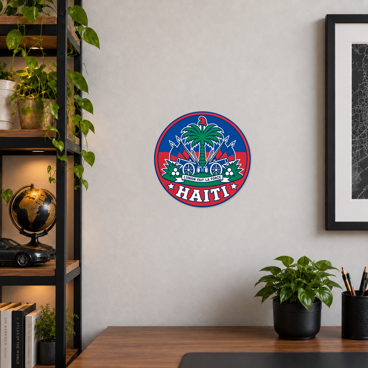Haiti 3D-printed country seal — wall display at approximately 9.5 inches diameter