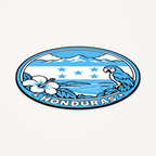Honduras 3D-printed country seal — angled view showing thin profile