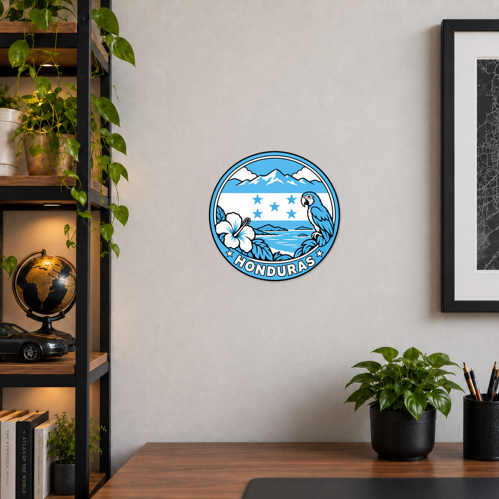 Honduras 3D-printed country seal — wall display at approximately 9.5 inches diameter