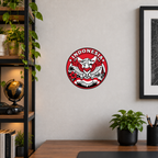 Indonesia 3D-printed country seal displayed on a home office wall at approximately 9.5 inches across