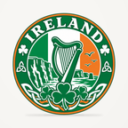 Ireland 3D-printed country seal — front view