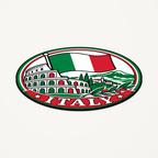 Italy 3D-printed country seal — angled view showing thin profile