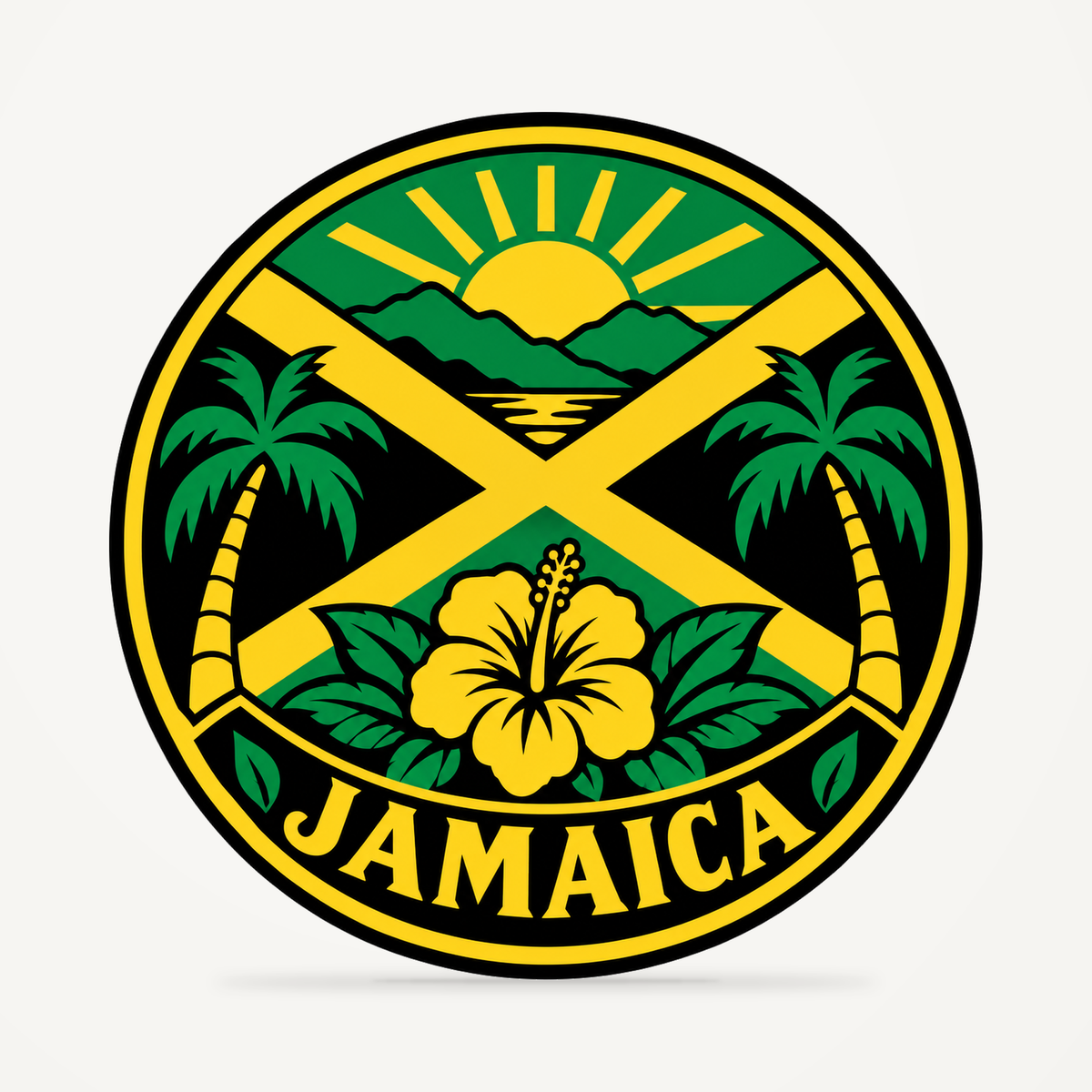 Jamaica 3D-printed country seal — front view