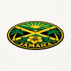 Jamaica 3D-printed country seal — angled view showing thin profile