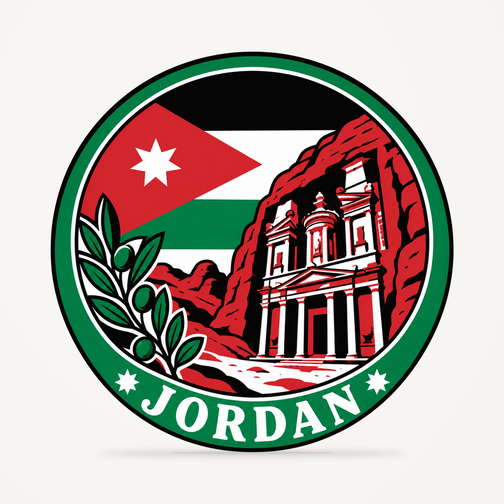 Front view of the Jordan 3D-printed country seal