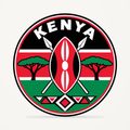 Front view of the Kenya 3D-printed country seal