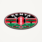 Angled view showing the thin profile of the Kenya 3D-printed country seal