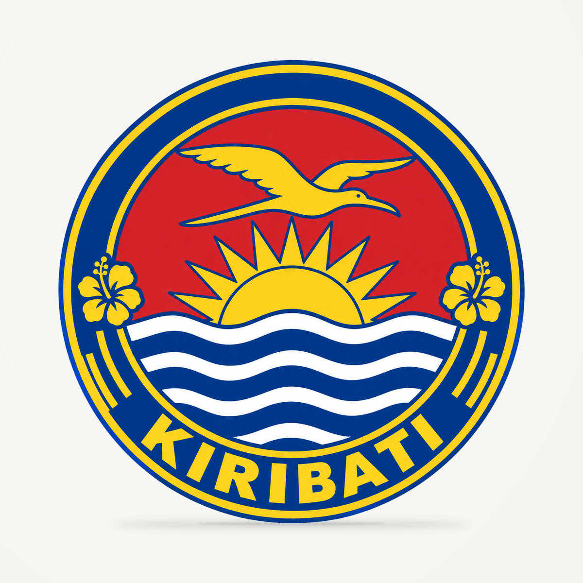 Kiribati 3D-printed country seal — front view