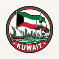 Kuwait 3D-printed country seal — front view