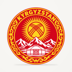 Front view of the Kyrgyzstan 3D-printed country seal