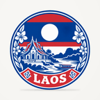 Front view of the Laos 3D-printed country seal