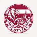 Latvia 3D-printed country seal — front view