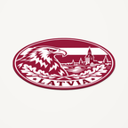 Latvia 3D-printed country seal — angled view showing thin profile