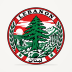 Front view of the Lebanon 3D-printed country seal