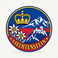 Liechtenstein 3D-printed country seal — front view