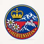 Liechtenstein 3D-printed country seal — front view