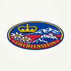 Liechtenstein 3D-printed country seal — angled view showing thin profile