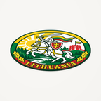 Lithuania 3D-printed country seal — angled view showing thin profile