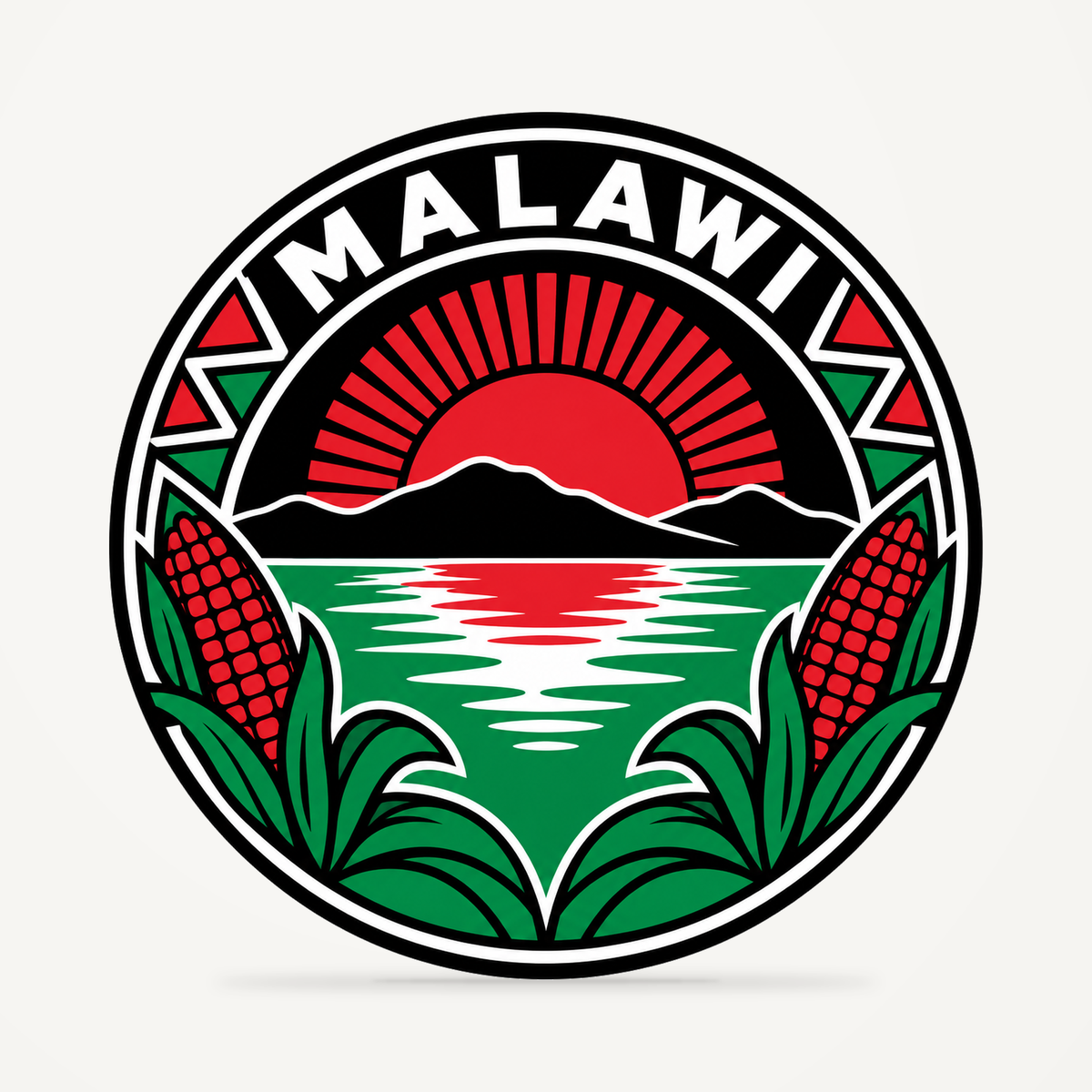 Front view of the Malawi 3D-printed country seal