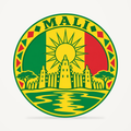 Front view of the Mali 3D-printed country seal