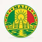 Front view of the Mali 3D-printed country seal