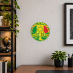Mali 3D-printed country seal displayed on a home office wall at approximately 9.5 inches across