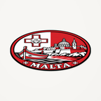 Malta 3D-printed country seal — angled view showing thin profile