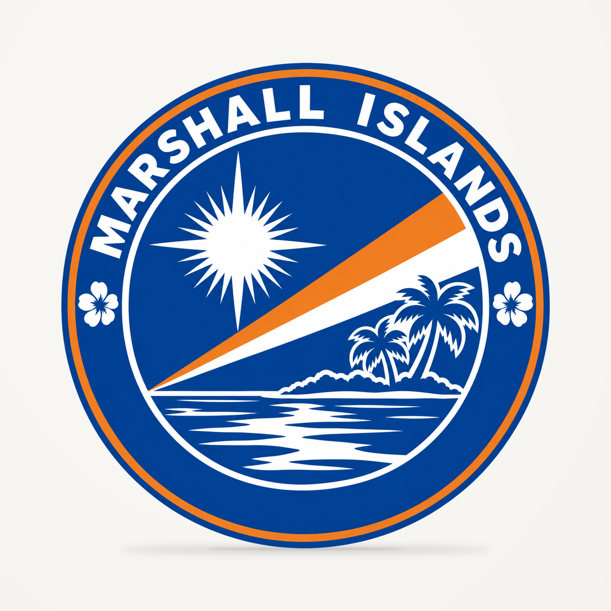 Marshall Islands 3D-printed country seal — front view