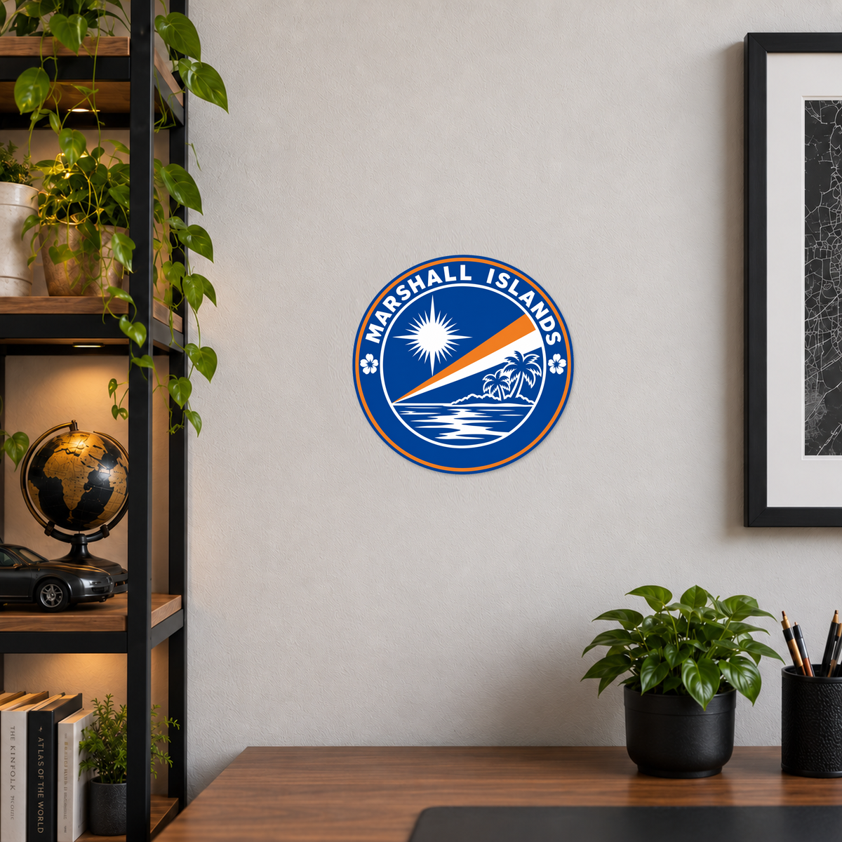 Marshall Islands 3D-printed country seal — wall display at approximately 9.5 inches diameter