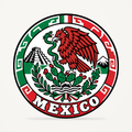 Mexico 3D-printed country seal — front view