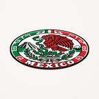 Mexico 3D-printed country seal — angled view showing thin profile