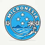 Micronesia 3D-printed country seal — front view
