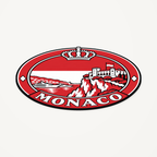 Monaco 3D-printed country seal — angled view showing thin profile