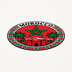 Angled view showing the thin profile of the Morocco 3D-printed country seal
