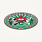Angled view showing the thin profile of the Mozambique 3D-printed country seal