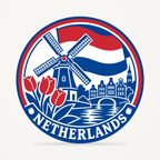 Netherlands 3D-printed country seal — front view